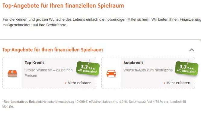 Top-Kredit bei norisbank