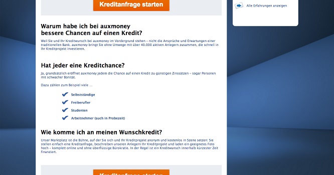 Kurzfristiger Kredit auxmoney