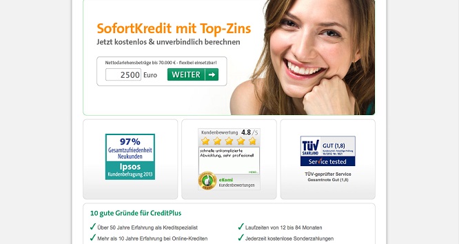 Creditplusbank als Alternative zum Sparkassenkredit