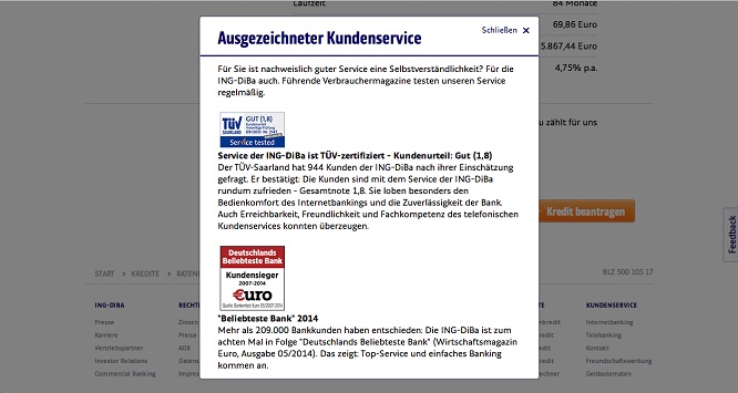 Kundenservice bei der ING-DIBA