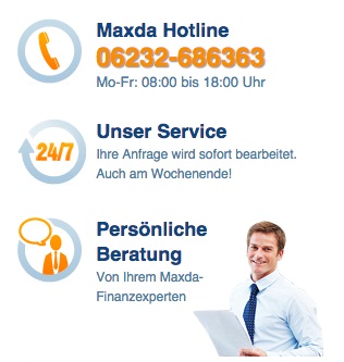 Der Kundenservice von Maxda