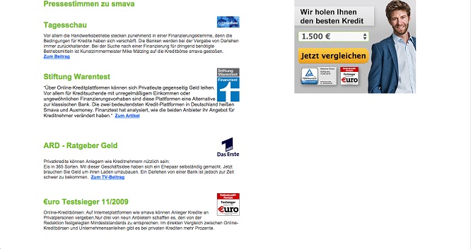 Der Auftritt von Smava in der Presse