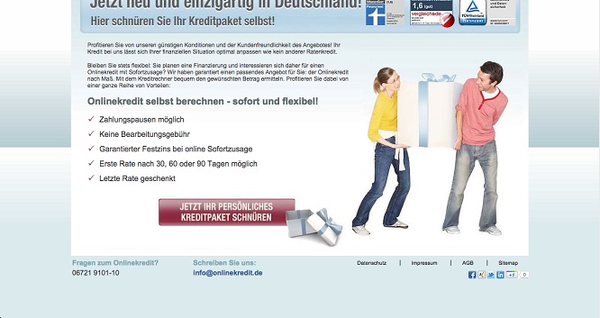 onlinekredit.de in der Übersicht