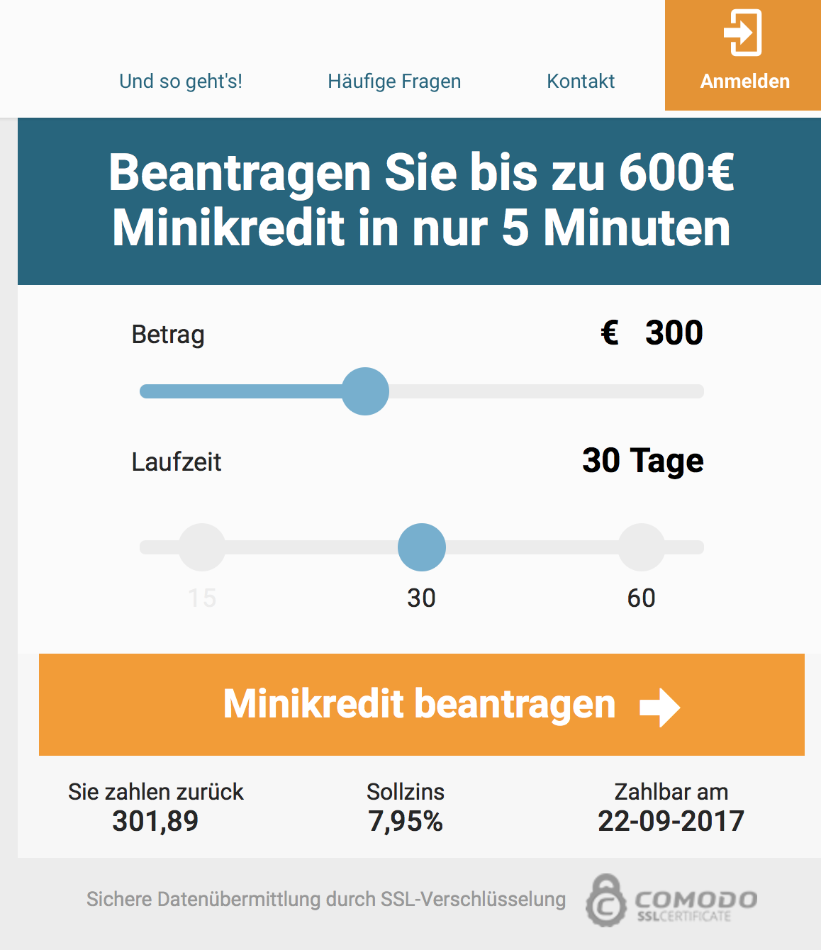 Bei Cashper können Kunden binnen weniger Minuten einen Minikredit beantragen