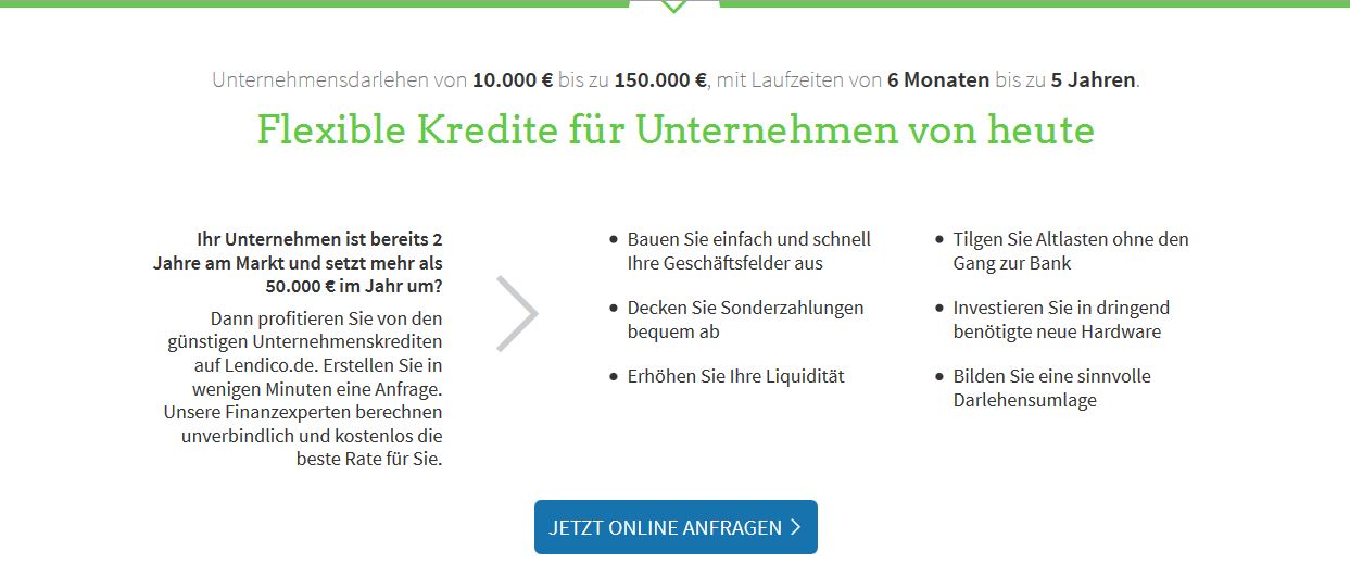 Kredite auch für mittelständische Unternehmen bei Lendico