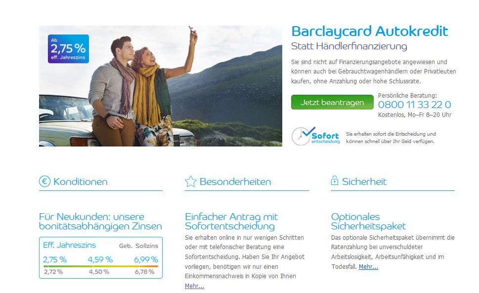 Barclaycard Autokredit