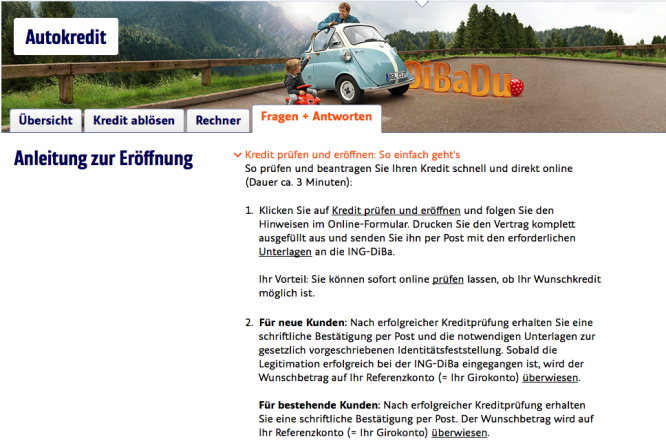 Homepage von ING-DiBa 2