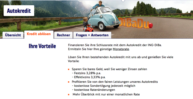 Homepage von ING-DiBa 3