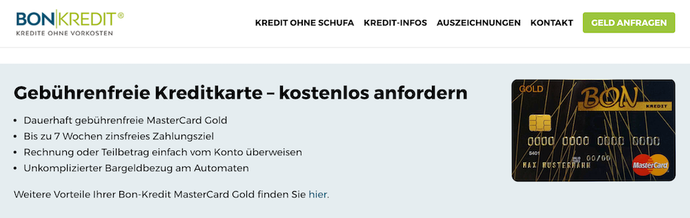 Bon-Kredit MasterCard Gold