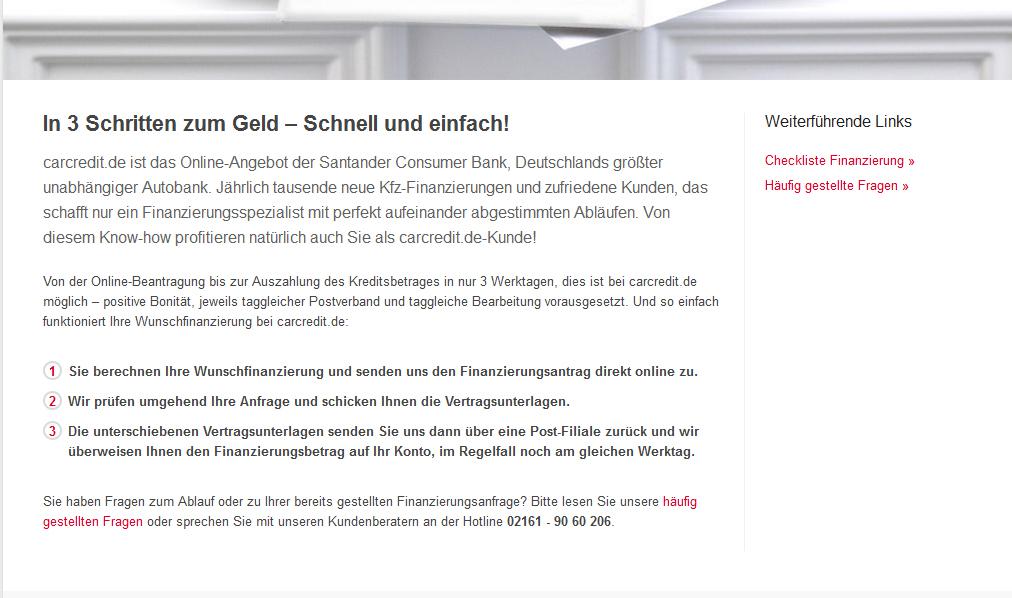 Carcredit.de Autokredit Informationen