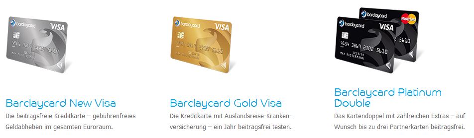 Die Barclaycards im Überblick