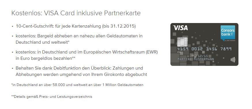 Alt-Tag: Alle Vorteile der Consorsbank VISA Classic!