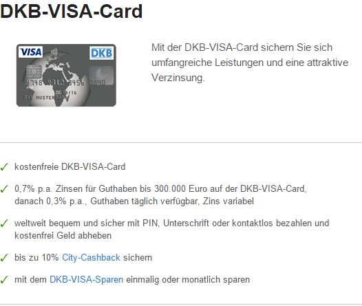 VISA und top Zinsen, das geht.