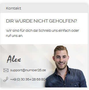 Kundensupport bei Number26