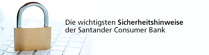Sicherheit bei der Santander Consumer Bank
