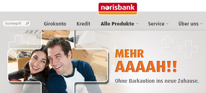 Statt Barkaution zur norisbank!