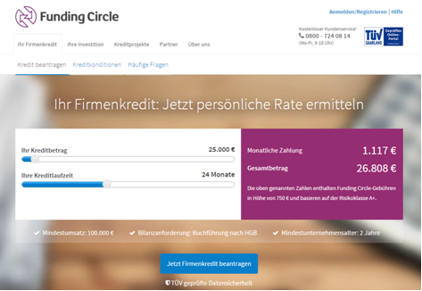 Der Kreditrechner von Funding Circle