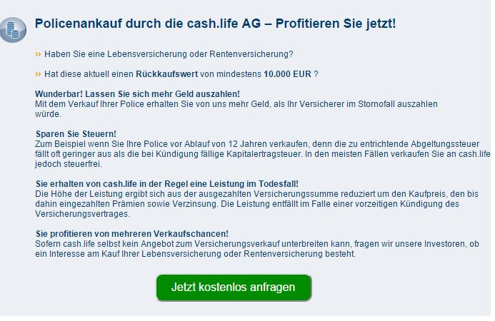 Schnelle Auszahlung bei cash.life