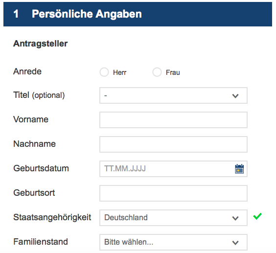 Anforderungen Antragssteller 1822direkt