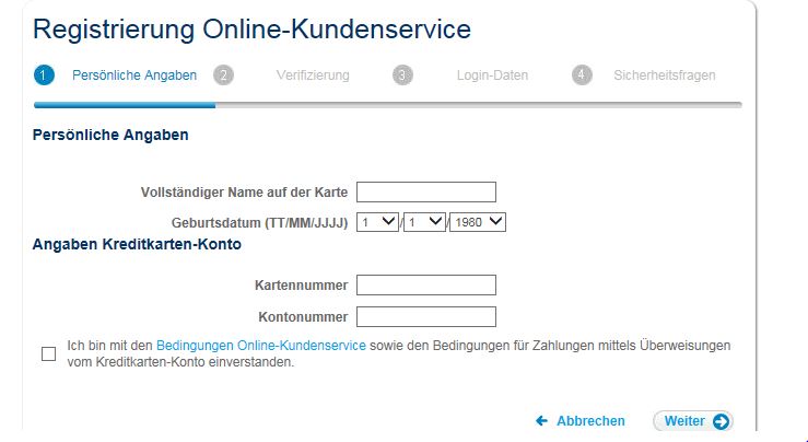 Einfache Registrierung per Dateneingabe