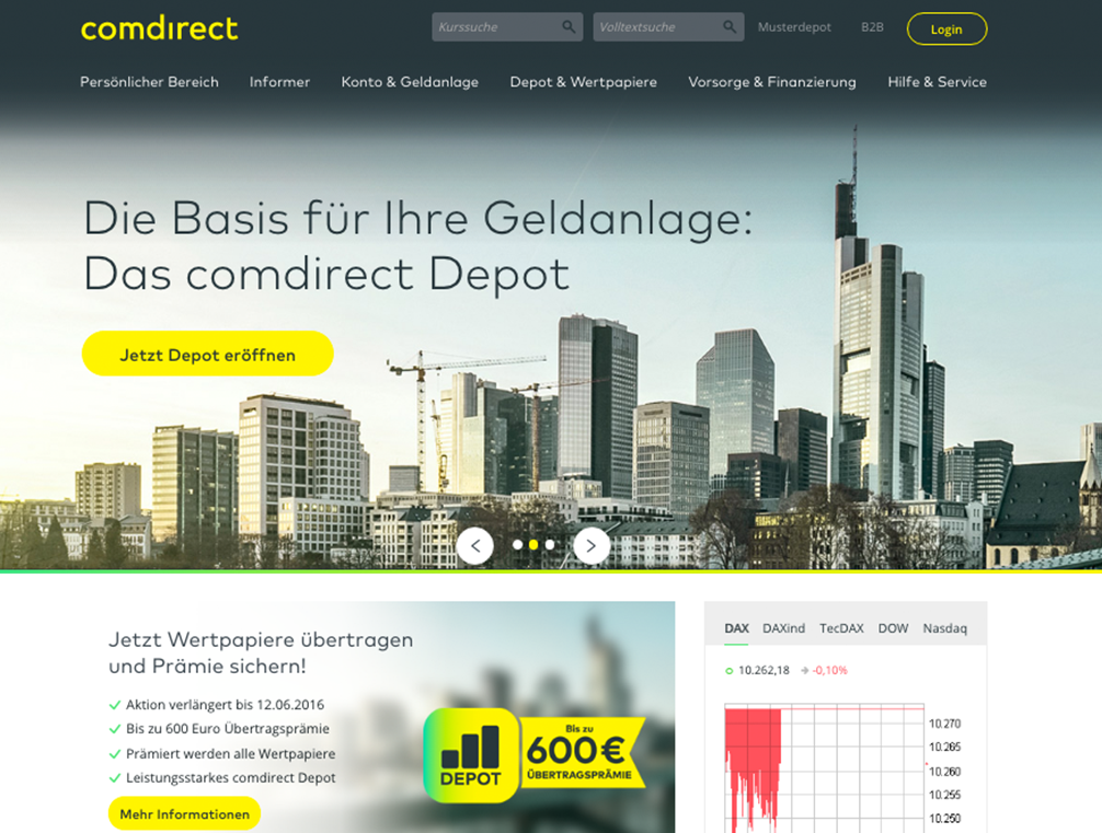 Das Comdirect Depot und seine Konditionen