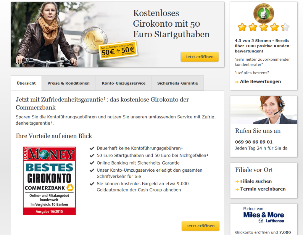 Commerzbank Konto 2024 » Anleitung zum Eröffnen und Kündigen!