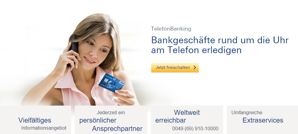 TelefonBanking bei der Deutschen Bank