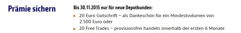 Die Prämien für Neukunden