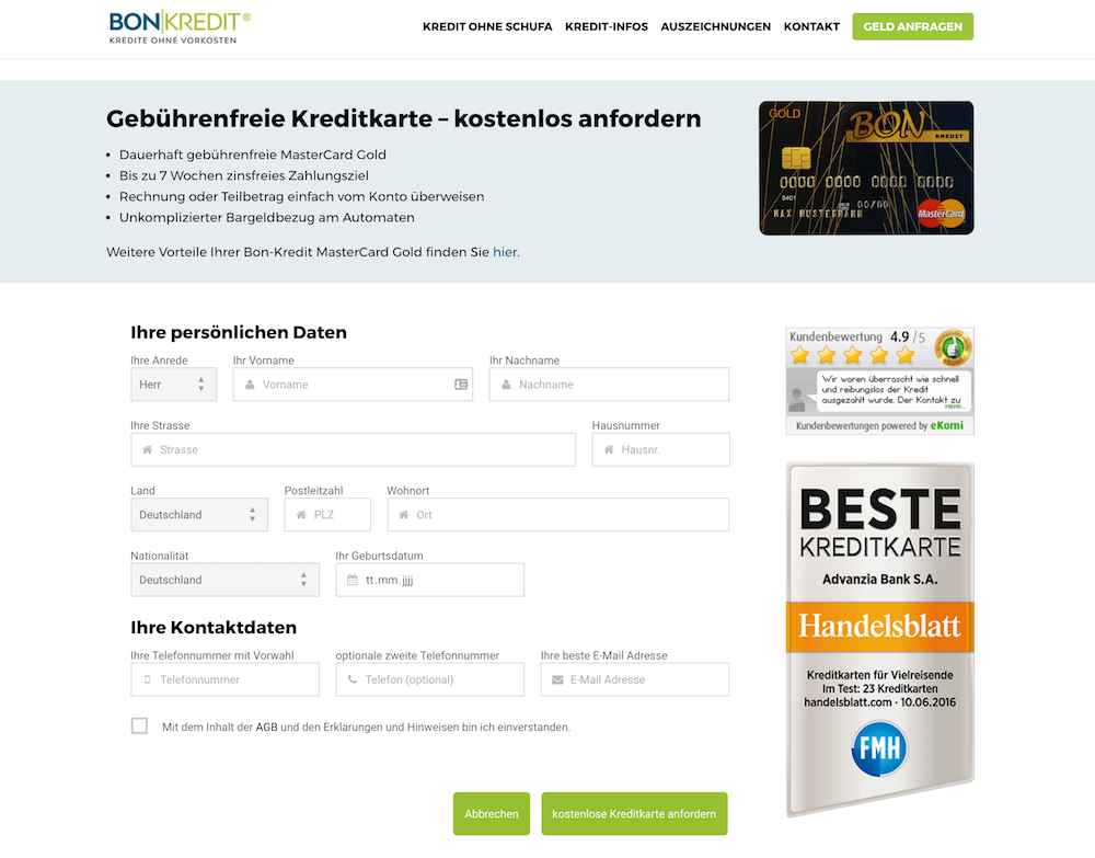 Gebuhrenfrei Login Advanzia Bank