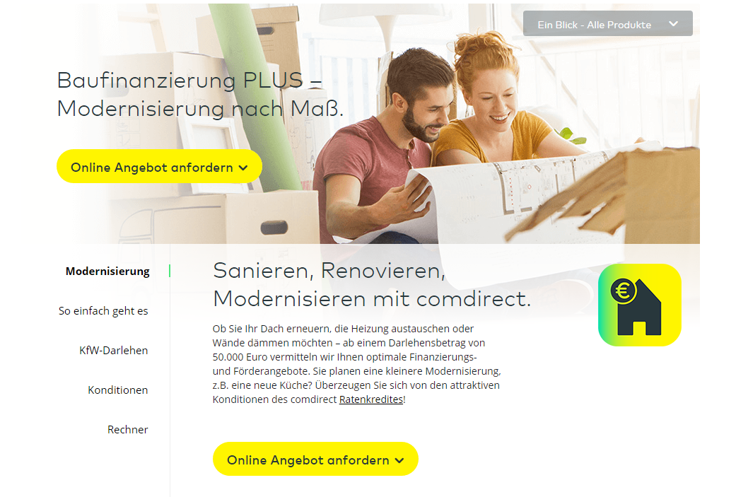 comdirect baufinanzierung test