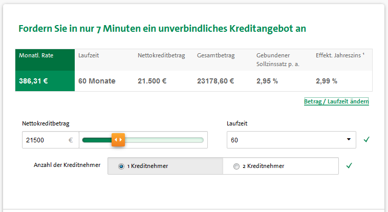 Der Kreditrechner der CreditPlus Bank