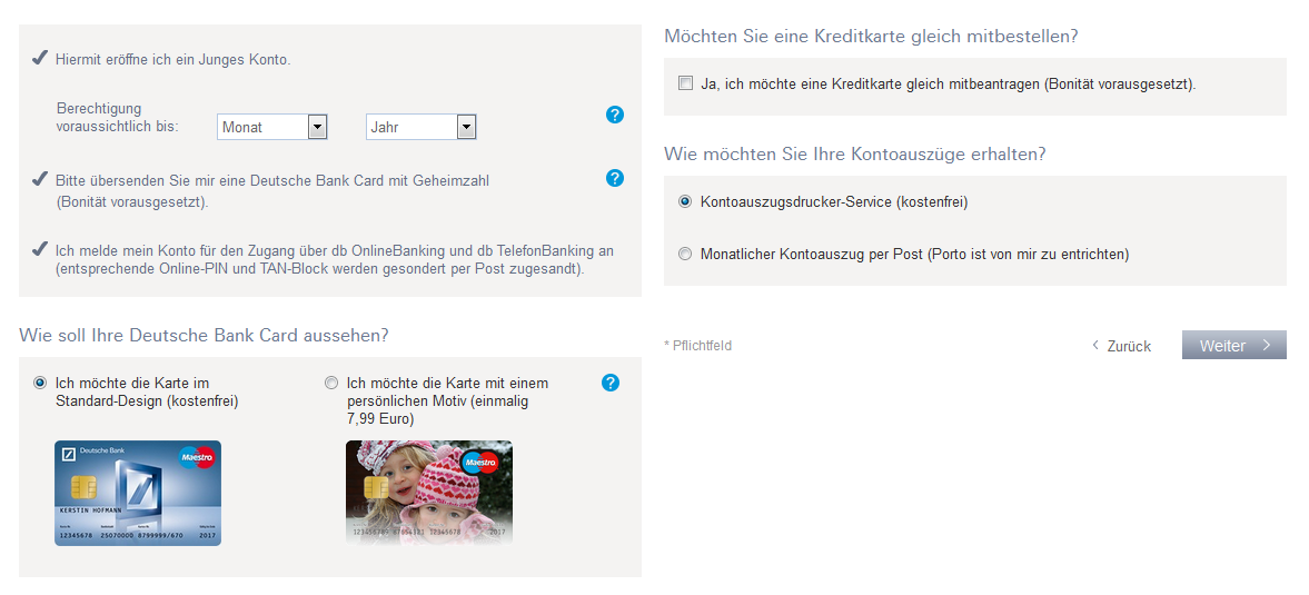 Die Kontoeröffnung bei der Deutschen Bank