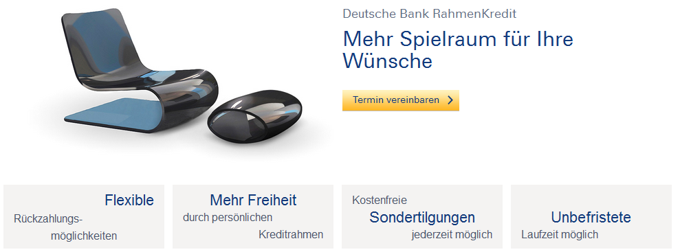 Rahmenkredit der Deutschen Bank