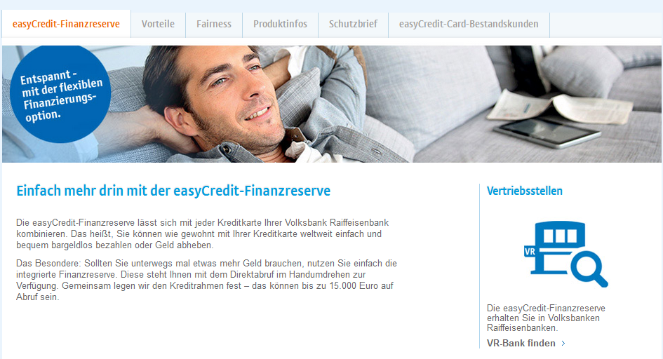 Eines der beiden anderen Finanzprodukte bei easyCredit