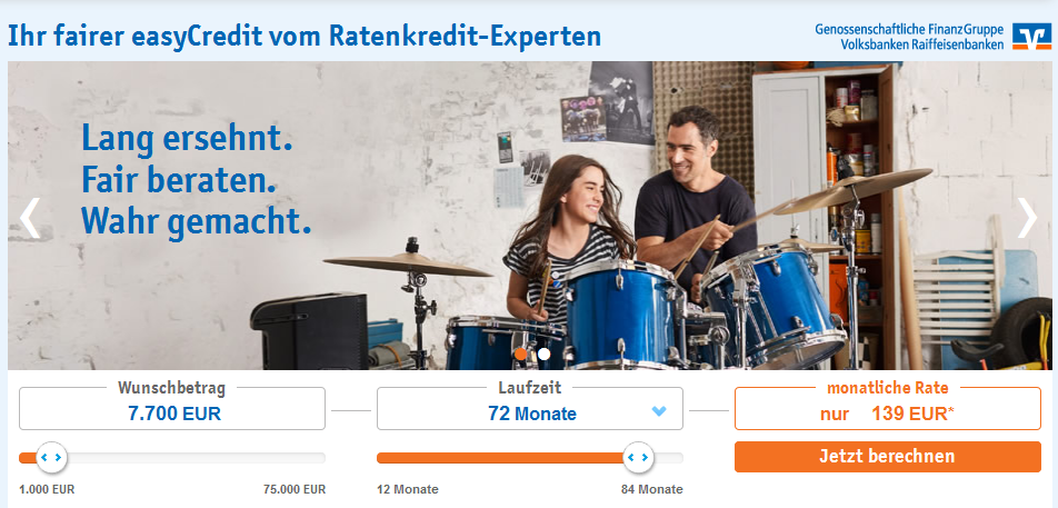 Flexibles Darlehen bei easyCredit