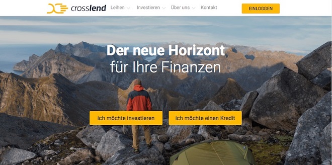 Die Webseite von CrossLend