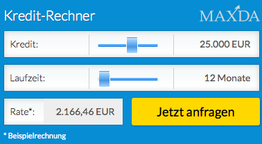 Kredit-Rechner Maxda