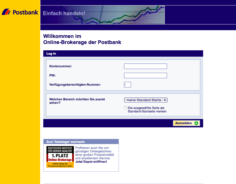 Postbank Online- Brokerage