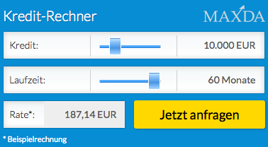 Kredit-Rechner Maxda
