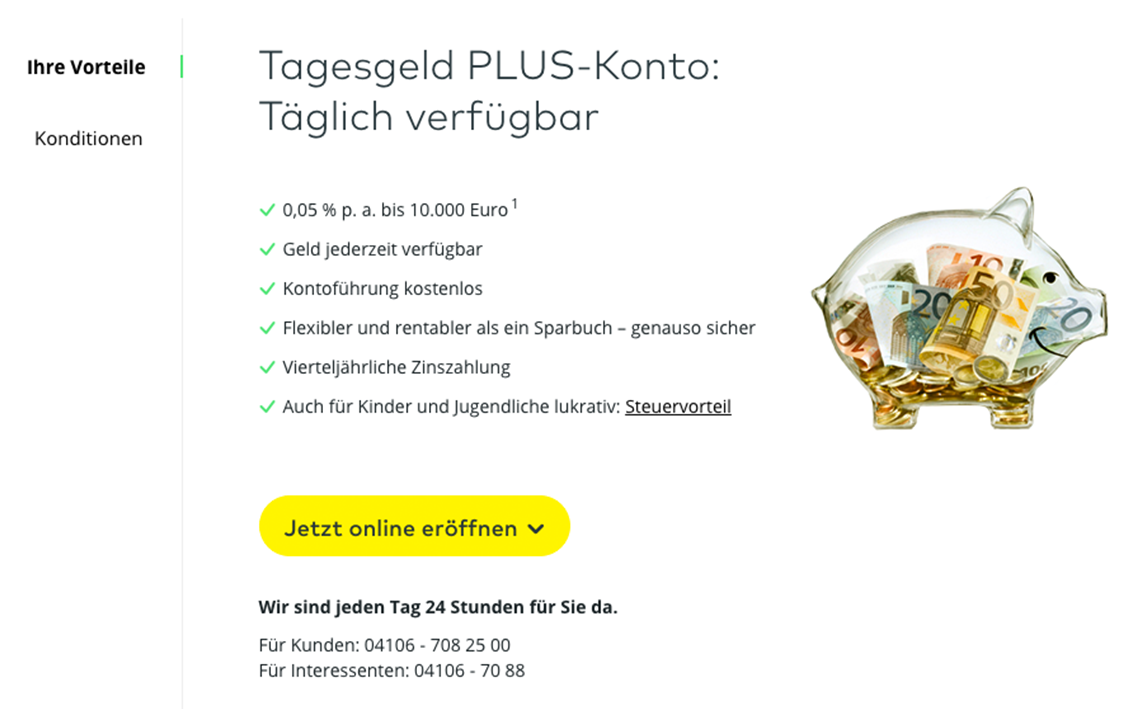 Tagesgeld Plus-Konto von Comdirect