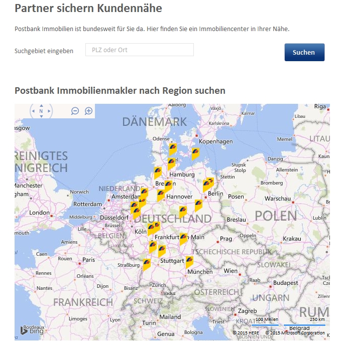 Postbank Immobilien Filialfinder