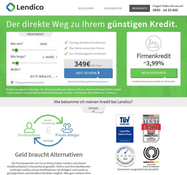 Lendico: keine Chance bei Insolvenz