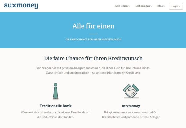 auxmoney: Vergleichen lohnt bei privaten Kreditplattformen