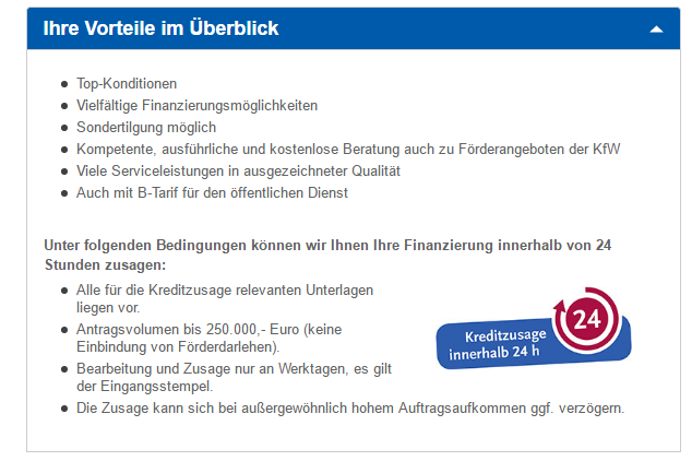 BBBank Kreditzusage 24 Stunden