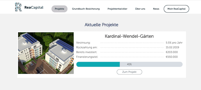 ReaCapital aktuelle Projekte