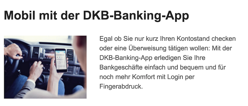 Auch unterwegs das Konto immer im Blick haben - die DKB App