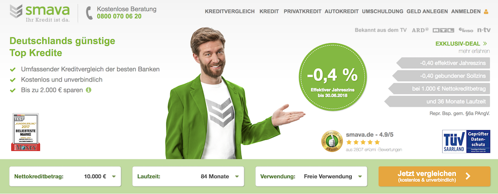 smava Webseite