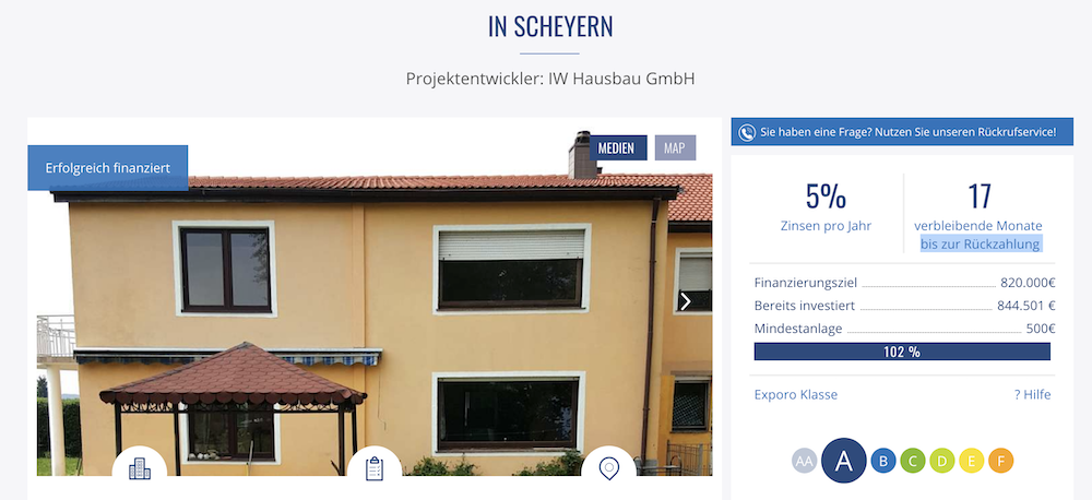 Exporo Projekt Scheyern