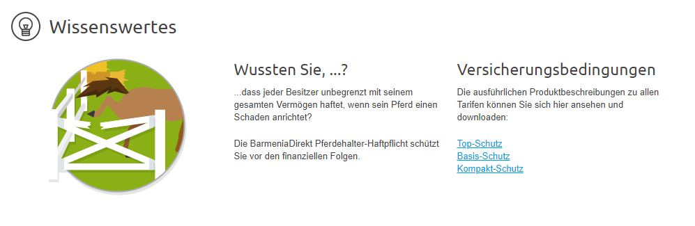 BarmeniaDirekt Pferdehalter-Haftpflicht Infos