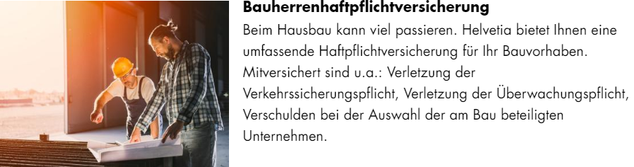 Helvetia Bauherrenhaftpflich